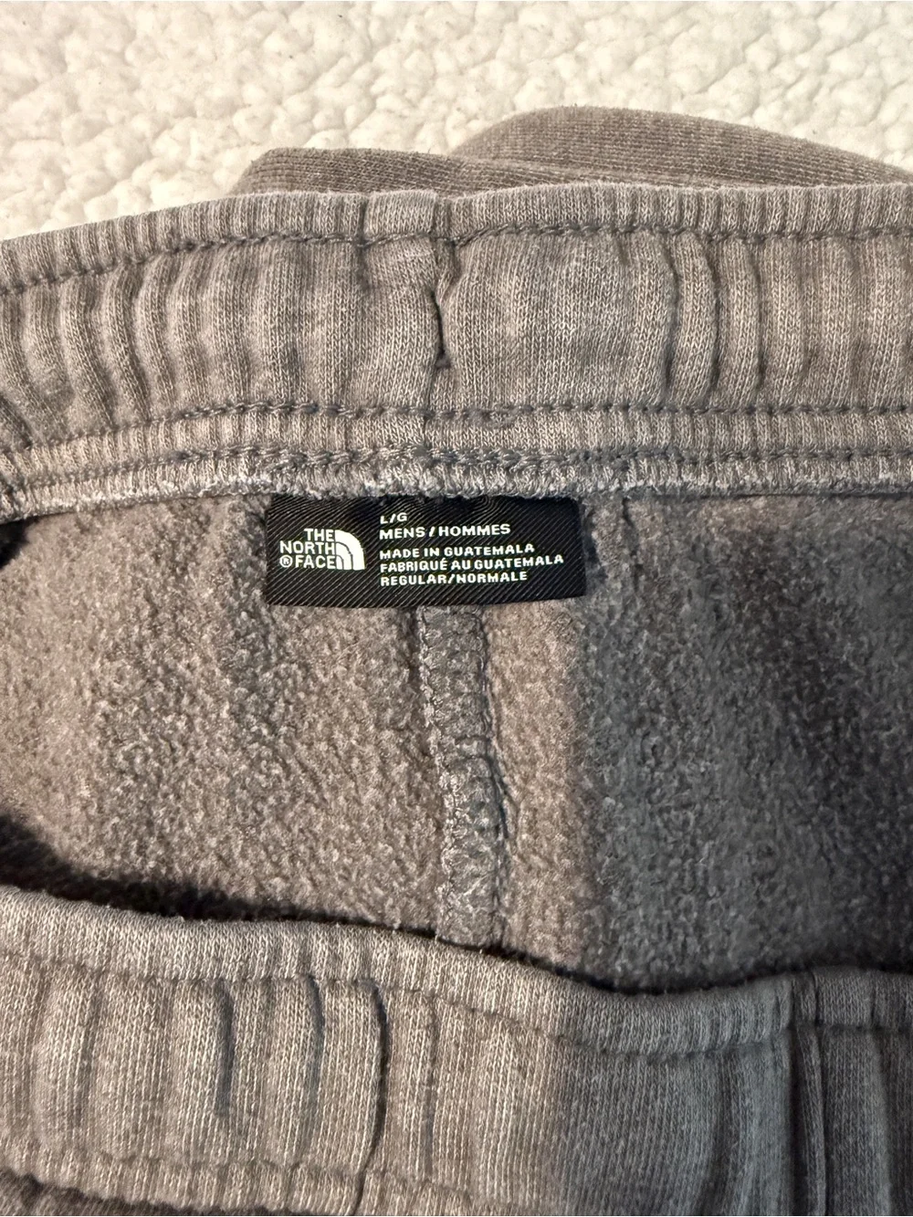 The North Face Mens Charcoal Gray Joggers with Logo